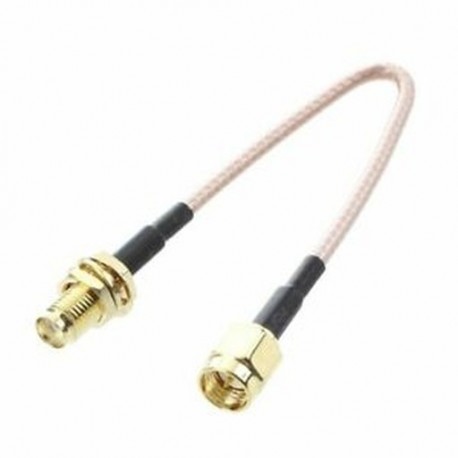 2X (SMA aljzat SMA hím F / M antenna csatlakozókábel adapter fekete   arany X2G7)