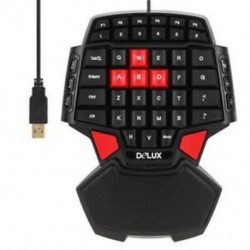 Delux T9 Gaming Keyboard 47 gombok Egykezes vezetékes USB billentyűzet Dupla szóköz M1F1