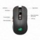 8X (Hxsj T30 vezeték nélküli egér 3600dpi, újratölthető, 7 színű háttérvilágítás Br B9B3