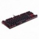 4X (Motospeed CK101 vezetékes mechanikus játékbillentyűzet RGB könnyű ergonómikus 87 D8D1
