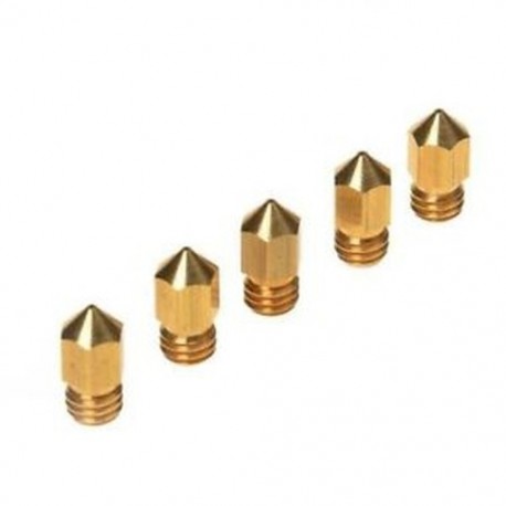 1X (5PCS 3D nyomtató, 0,4 mm-es extruderes sárgaréz fúvóka nyomtatófej MK8 1,75 mm AB R8N4