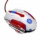 Fekete - K1015 usb vezetékes egér 7 gomb 4 színű Led 4000 Dpi állítható optikai Ga N4W3