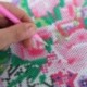 1X (5D DIY gyémánt hímzés. Színes virágok gyémántfestés Cross Stitc D1C8