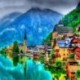 5D gyémántfestés, teljes fúrással készült négyzet alakú dísz, gyémánt hímzés, természetvédelmi jelenet W6J8