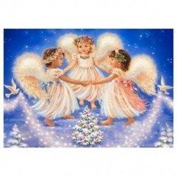 2X (DIY 5D gyémántfestés Happy Angels keresztszemes öltéskészlet gyerekeknek W D4Z4 hálószoba