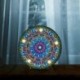5D Diy Mandala teljes fúrással készült gyémántfényes világító lámpa strasszos hímzéssel D5D1