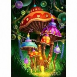 2X (DIY teljes fúró, 5D gyémántfestés gomba hímzés, kézműves öltés Hom B8H7