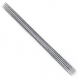 Kettős hegyes rozsdamentes acél kötőtűk 2,0-6,5 mm --- 5 db / készlet K2T7