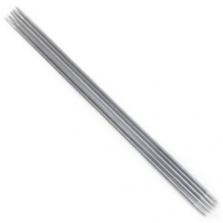 Kettős hegyes rozsdamentes acél kötőtűk 2,0-6,5 mm --- 5 db / készlet K2T7