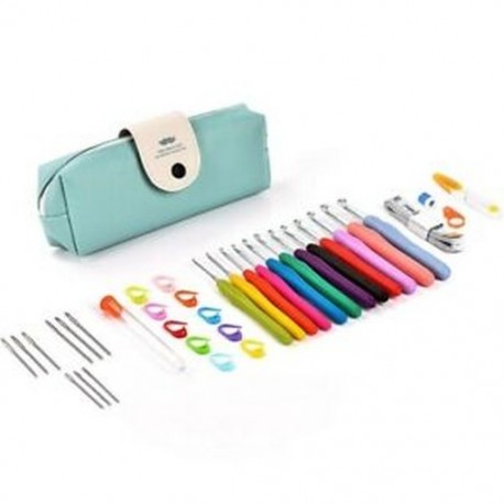 Horgolt horog 12 Horgolt horog ergonómikus fogantyúkkal 9 hosszú szem tompa T4Z9