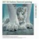 5X (5D gyémánt hímzés fehér tigris keresztszemes öltöztetős diy gyémántfestés föld Z6U4
