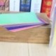 5x (50db / készlet Négyzet alakú origami papír, egyoldalas, ragyogó, összecsukható, egyszínű, P B3X2
