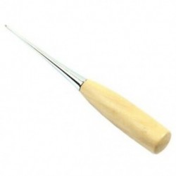 Fa fogantyú Awl Leathercraft tű Awl Varró bőr Professzionális eszközök V6H5