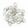 10 db ezüst kampó, 12 mm x 30 mm, L9C5 forgóbilincs