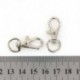 10 db ezüst kampó, 12 mm x 30 mm, L9C5 forgóbilincs
