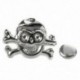 20 készlet a koponya keresztezett szegecseivel 16 x 12 mm C4O2