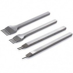 2X (4 3 mm-es lyukasztószerszámkészlet a bőr kézművességhez 1   2   4   6 tippek G7W7)