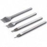 2X (4 3 mm-es lyukasztószerszámkészlet a bőr kézművességhez 1   2   4   6 tippek G7W7)