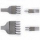 2X (4 3 mm-es lyukasztószerszámkészlet a bőr kézművességhez 1   2   4   6 tippek G7W7)