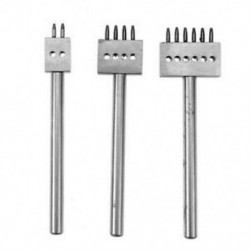 2X (3 db / Set bőr lyukasztó szerszám 2/4/6 vastag bőr kézműves szerszámok Diy Row Circ X3B2