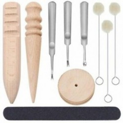 8X (10 darabos Leathercraft Edge Skiving Beveler, multi-méretű tömör fa L L6Q3.)