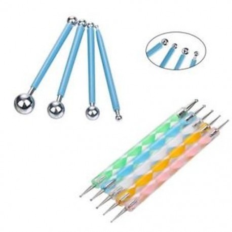 2X (9 darabos golyóstílusú pontozási szerszámkészlet, agyag dombornyomással, faragványos kerámia S8Y2