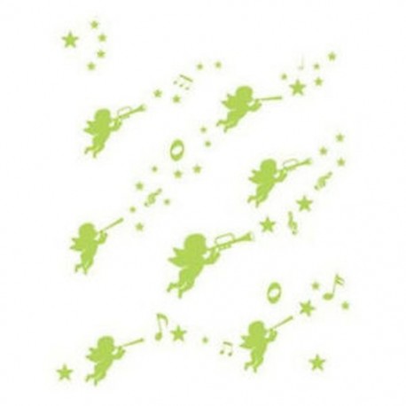 1set világítás a sötétben világító angyal wallStickers Baby Kids mennyezeti fal Ro C1N6