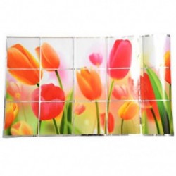 Romantikus tulipán fali matricák konyhai zsír olajálló matricákhoz 73 * 45cm J N4I8