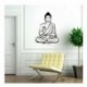 DIY fekete fali matrica Meditáló Buddha matrica Eltávolítható művészeti falfestmény Home Dec C1V7