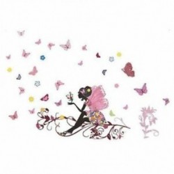 Pillangó virág tündér minta hálószoba nappali háttér Wall Stickers X1W7