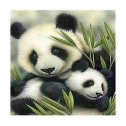 2X (DIY 5D gyémántfestmény hímzés Két Panda Embrace keresztszemes szerszám S Z3H3