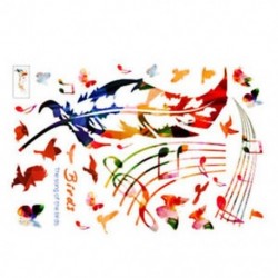 5x (Nappali madárzene tollak falimatrica falfestmény Art Vinyl matrica Hom Q0O3