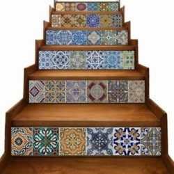 Csempe és bot csempe Backsplash lépcsőn emelkedő matricák DIY csempe matricák Mexikói T H1U7