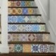 Csempe és bot csempe Backsplash lépcsőn emelkedő matricák DIY csempe matricák Mexikói T H1U7