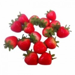 1X (20 mesterséges dísz piros eper-hamis gyümölcs X2L7)
