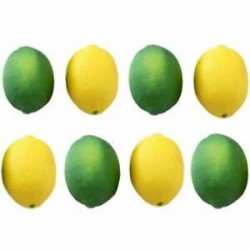 1X (8 darabos mesterséges hamis citrom, lime gyümölcs, váza-töltő otthoni konyha P V4E3