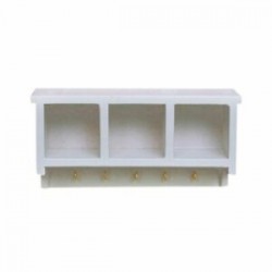 1/12 Miniatűr Dollhouse Konyha Fa Falkonzol Fehér L2P1