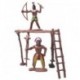 Indiai törzsek játékbaba figura Indián művészet (Méret: 7 cm) Y4X1 U4D0