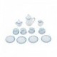 Dollhouse Miniatűr 1:12 Játékkonyhai étkező 15 db Porcelán teáskészlet J2A4