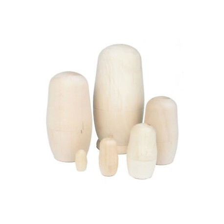 Orosz fészkelő baba 6set üres Matryoshka Matreshka fa Festék nélkül gyártott anyag: M0J4