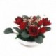 3X (1/12 miniatűr babaház agyag növények Rózsaszín gypsophila virágkerámia edény J7Y7)