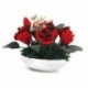 3X (1/12 miniatűr babaház agyag növények Rózsaszín gypsophila virágkerámia edény J7Y7)