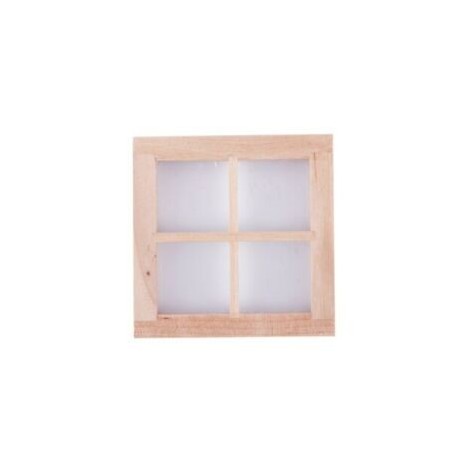 6X (Dollhouse miniatűr fa 4 ablakos ablak DIY kiegészítő A3U1)