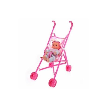 2X (Baba babakocsi babakocsi tolószék Pram összecsukható játék baba babakocsi Baby Doll T9C2)