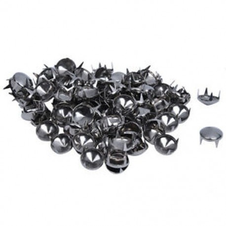 Ezüst színű - 100db Kúp alakú fém szegecs ruha - táska - karkötő - különböző tárgyak díszítéséhez - N2U4