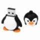4 GB-os újdonság, aranyos, fekete, fehér baba pingvinnal, USB 2.0 flash meghajtóadat Mem U4Y7