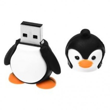 4 GB-os újdonság, aranyos, fekete, fehér baba pingvinnal, USB 2.0 flash meghajtóadat Mem U4Y7