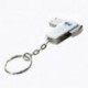 1X (64 GB-os USB 2.0 memóriakártya Flash tollmeghajtó tárolójának ezüst hangú kulcstartó L7O8)