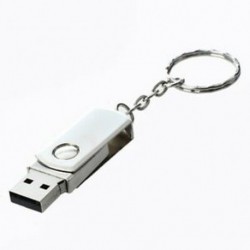 64 GB-os USB 2.0 memóriakártya Flash tollmeghajtó tároló ezüst hangú kulcstartó N4Y4