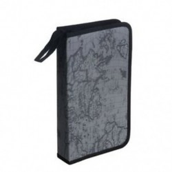 5X (szürke világtérkép mintázatú CD VCD DVD lemeztároló tok, PVC tasak O6K4)